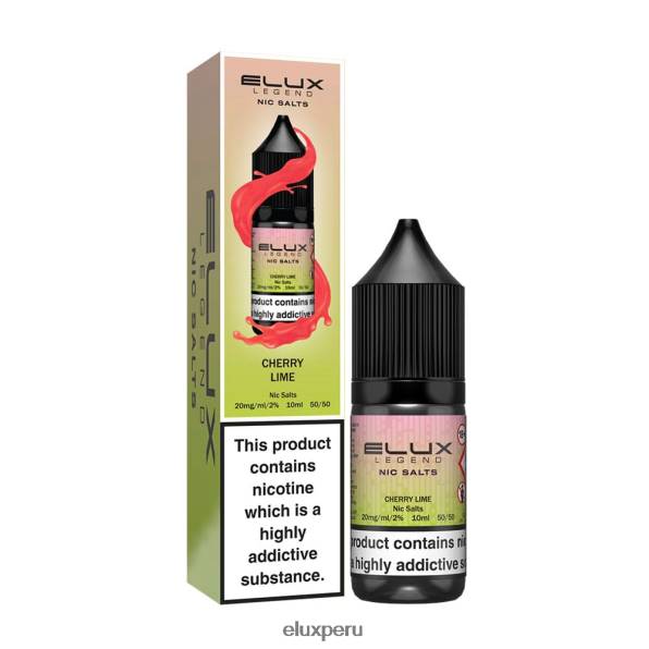 4XPJ63 sal nic 10ml Elux Legend lima cereza - Elux Vape Peru