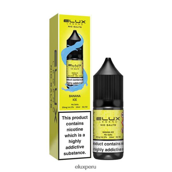 4XPJ64 sal nic 10ml Elux Legend hielo de plátano - Elux Vape Flavours