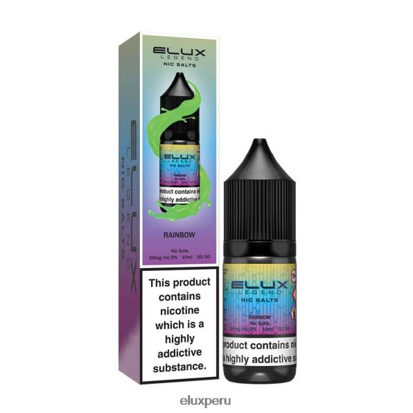 4XPJ70 sal nic 10ml Elux Legend arcoíris - Elux Vape Store Peru