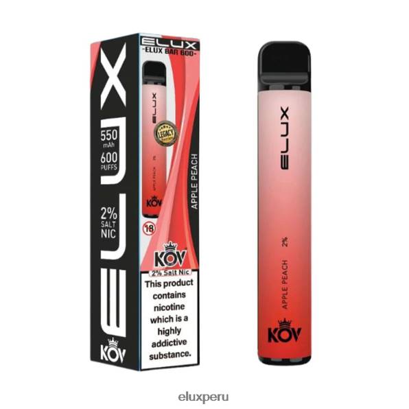 4XPJ100 vape desechable serie Legacy Elux Bar durazno manzana - Elux Vape Store Peru