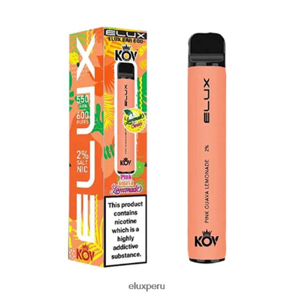 4XPJ103 vape desechable serie limonada Elux Bar limonada de guayaba rosa - Elux Vape Peru