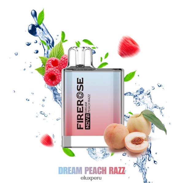 4XPJ109 Vape disponible de 600 inhalaciones Elux Firerose Nova razz de melocotón de ensueño - Elux Price Peru