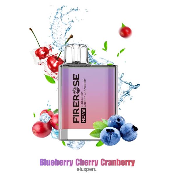 4XPJ18 Vape disponible de 600 inhalaciones Elux Firerose Nova arándano cereza arándano - Elux Vape