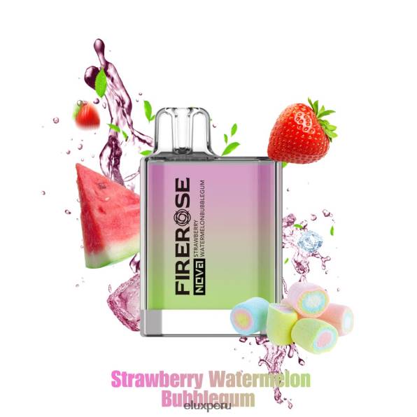 4XPJ21 Vape disponible de 600 inhalaciones Elux Firerose Nova chicle de fresa sandía - Elux Peru